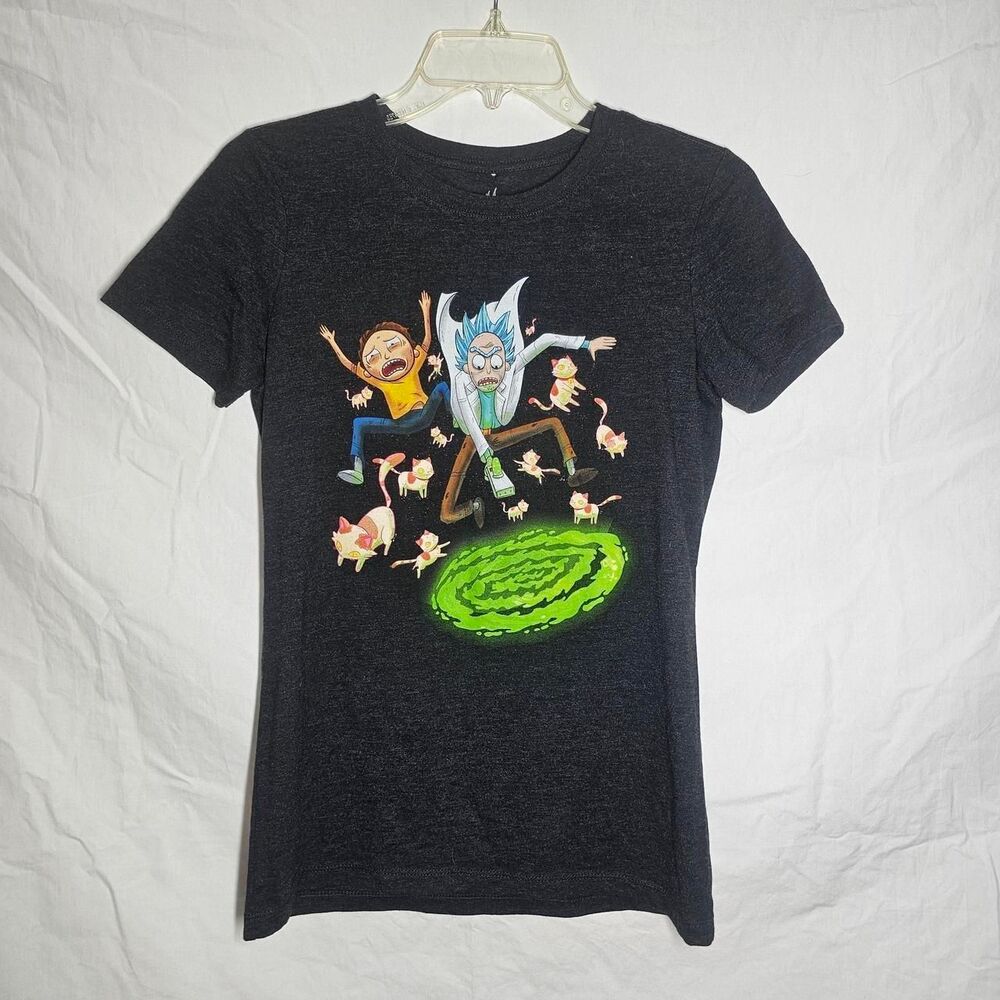 Rick & morty dark grey tee